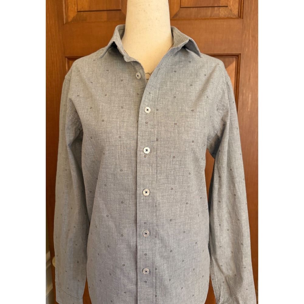 UNTUCKit Slim Fit Button Down Shirt Womens XS (0-2) Gray Business Casual Career - Picture 1 of 13